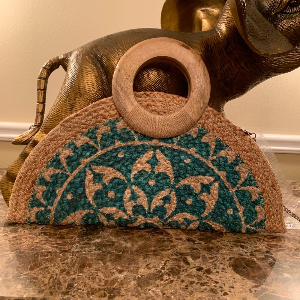 Geometric Handmade clutch.